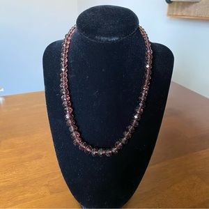 The Limited Purple clear crystal beaded necklace